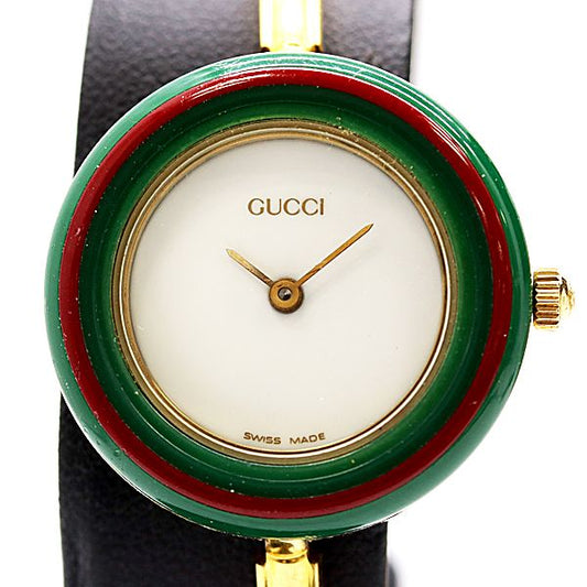 Gucci Change Bezel 11 12.2 Quartz White Dial Watch