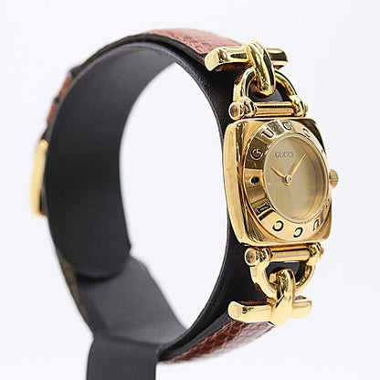 Gucci Horsebit Quartz Gold Dial Watch — view 2