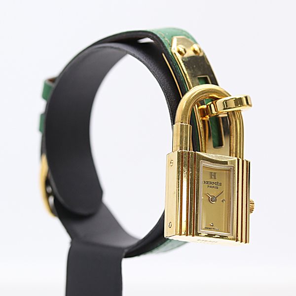 Hermes Kelly Watch Quartz Gold Dial — view 2
