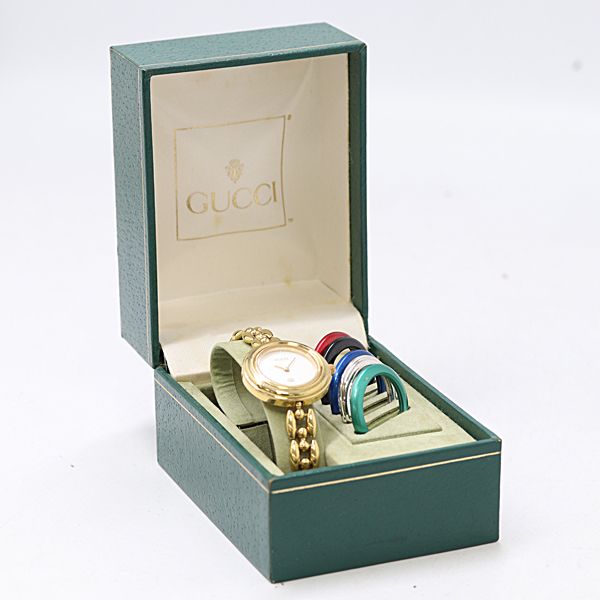 Gucci Change Bezel 11 12 Quartz White Dial Watch