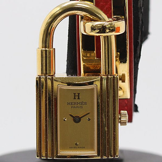 Hermes Kelly Watch Quartz Gold Dial