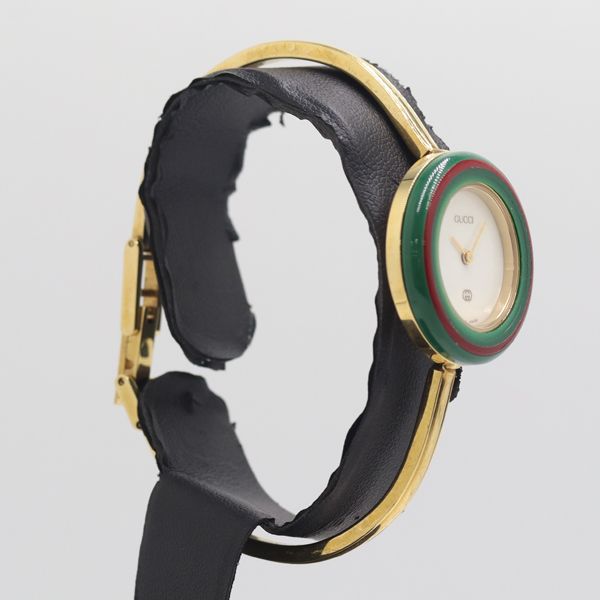 Gucci Change Bezel 11 12 Quartz Bangle Watch White Dial — view 3