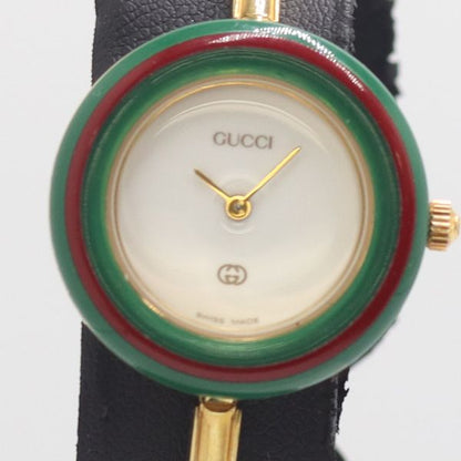 Gucci Change Bezel 11 12 Quartz Bangle Watch White Dial — view 2