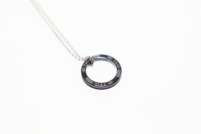 Tiffany & Co Round Circle Titanium Pendant Silver — view 3