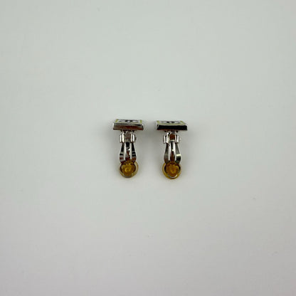 Chanel CC Logo Earrings Silver Vintage — view 2