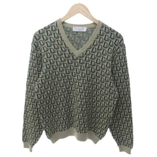 Dior Monsieur Trotter Knit Sweater Neck Green HW