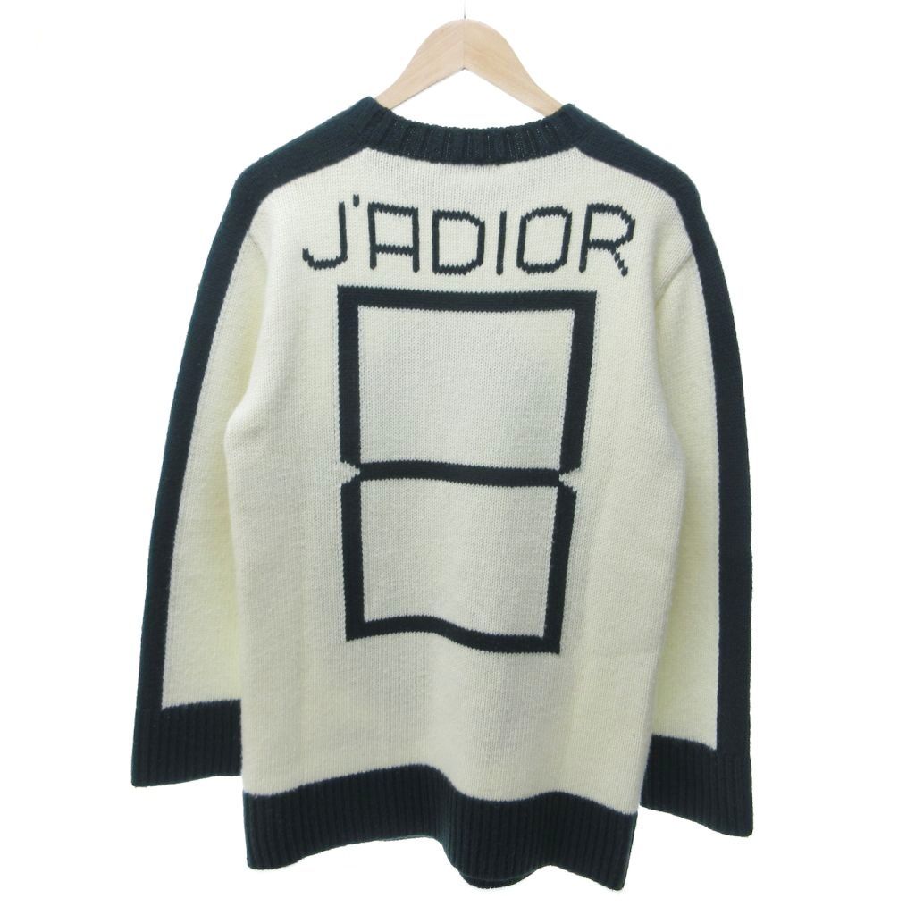 Dior Non ET Non! Long Sleeve Knit Sweater Wool Cashmere Blend White 38 HW — view 2
