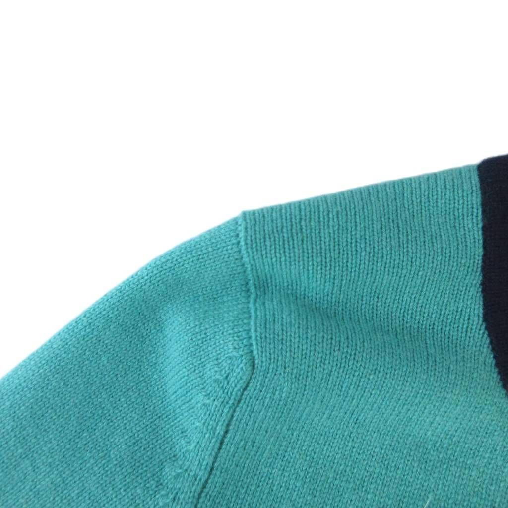 Chanel Vintage Cashmere Cardigan CC Logo Button Emerald Green HW — view 5