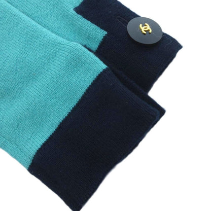 Chanel Vintage Cashmere Cardigan CC Logo Button Emerald Green HW — view 6