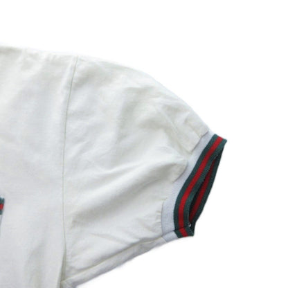 Gucci Vintage Polo Shirt Short Sleeve Sherry Line Interlocking Logo White HW — view 4
