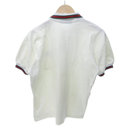 Gucci Vintage Polo Shirt Short Sleeve Sherry Line Interlocking Logo White HW — view 2