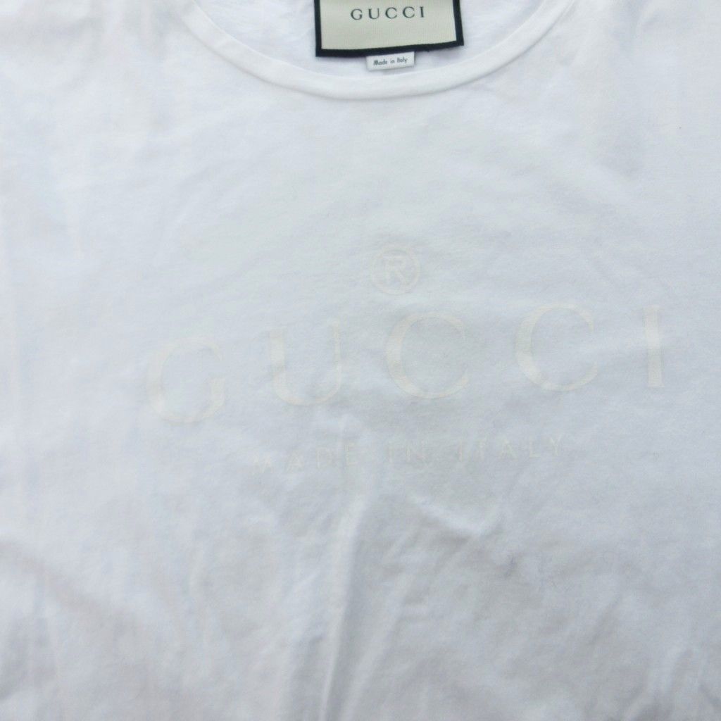 Gucci Logo T-Shirt Short Sleeve White L HW — view 4