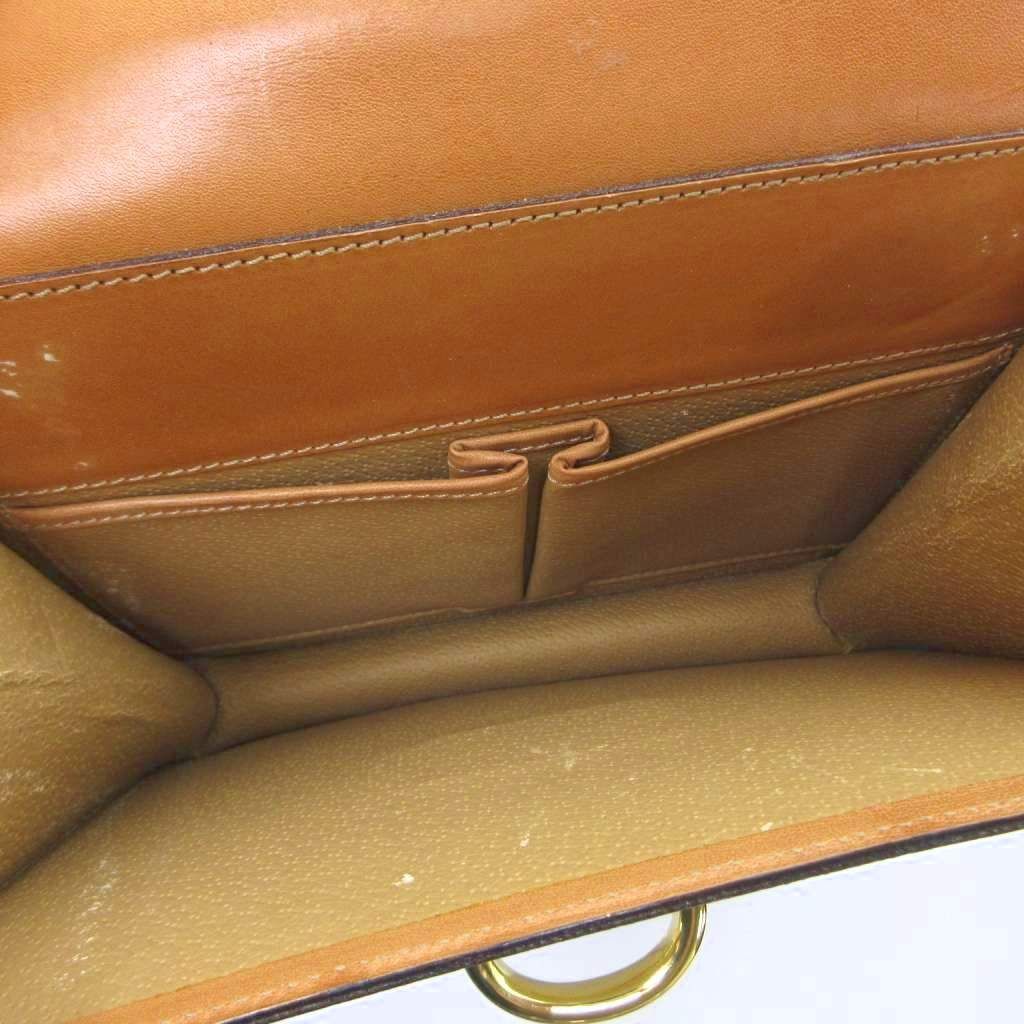 Celine Vintage White Macadam Triomphe Double Flap Handbag Logo HW — view 8