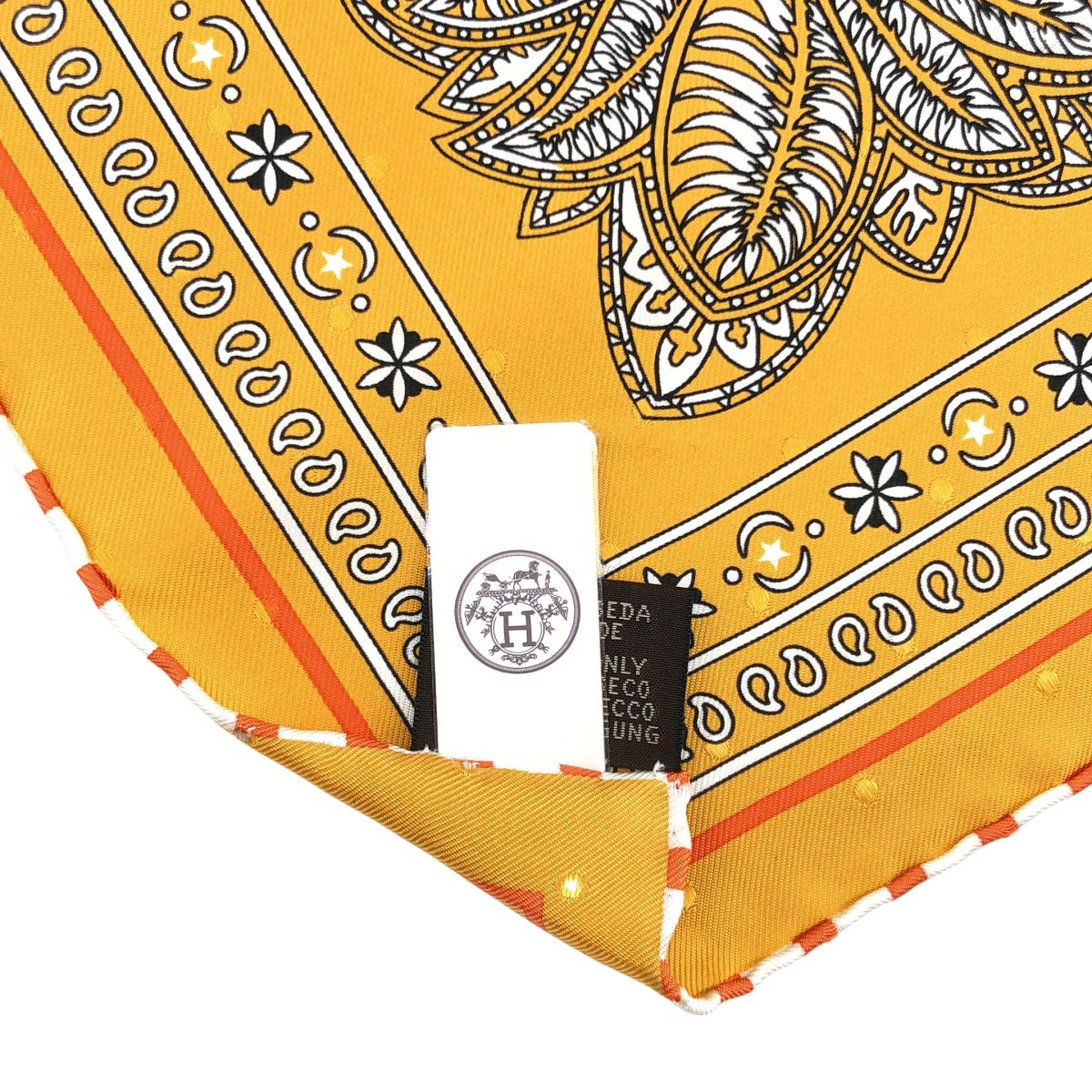 Hermes Jardin Maharani's Garden Carre 55 Scarf Orange — view 5