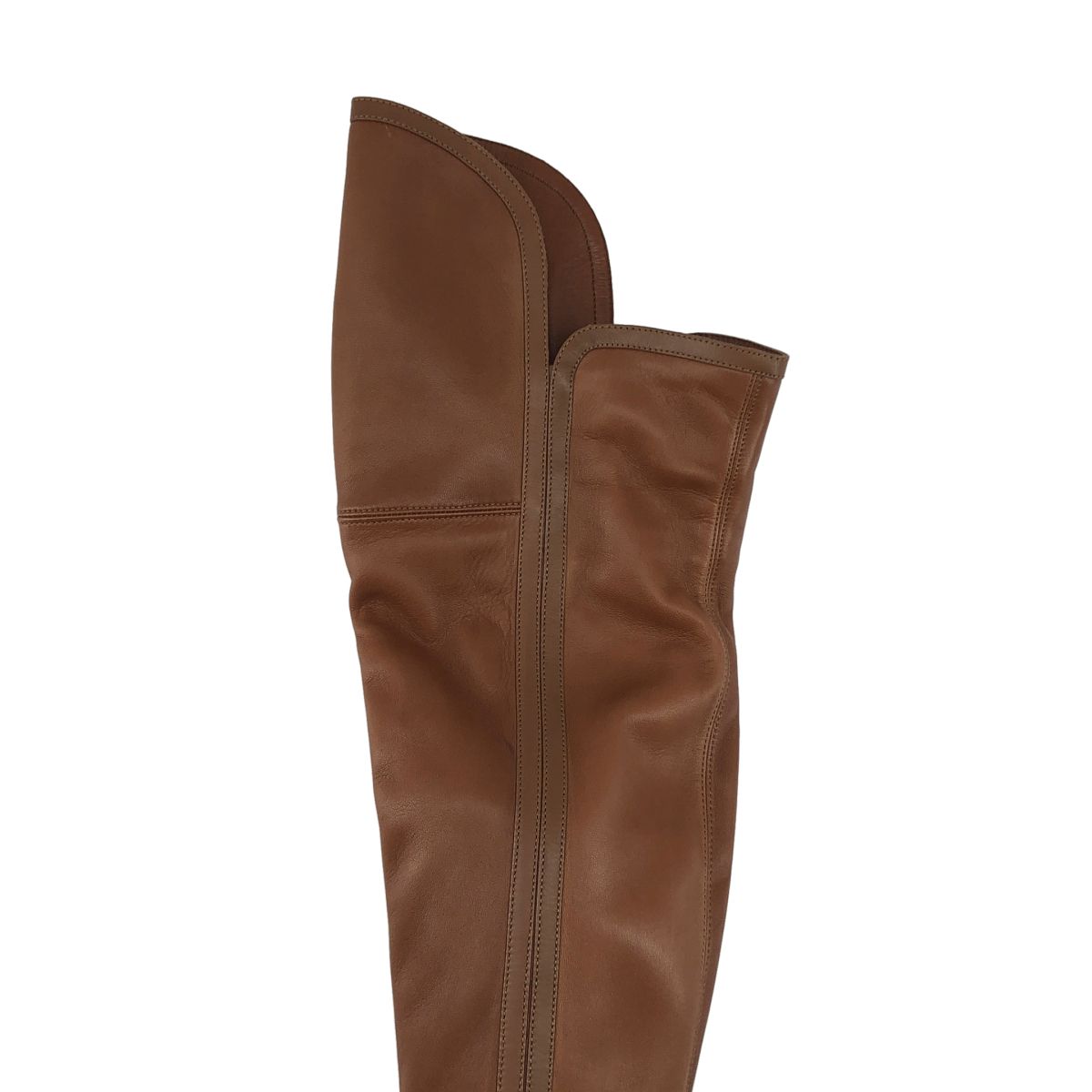 Gucci Pointed Toe Studded Long Boots 39 Brown — view 4