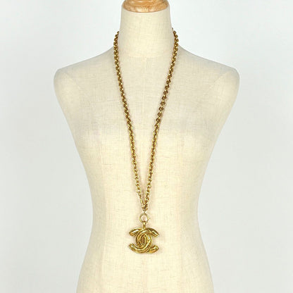 Chanel CC Logo Chain Necklace Long Gold Plated — view 7