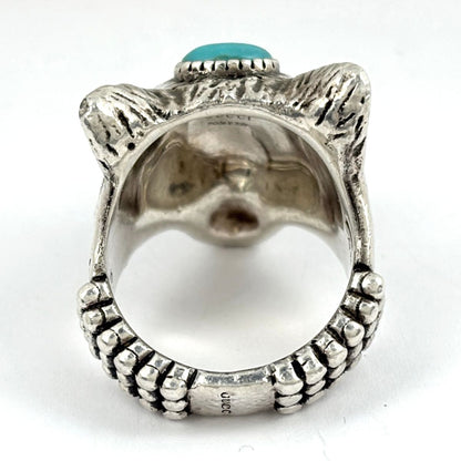 Gucci Anga Forest Wolf Head Ring 925 Sterling Silver — view 4