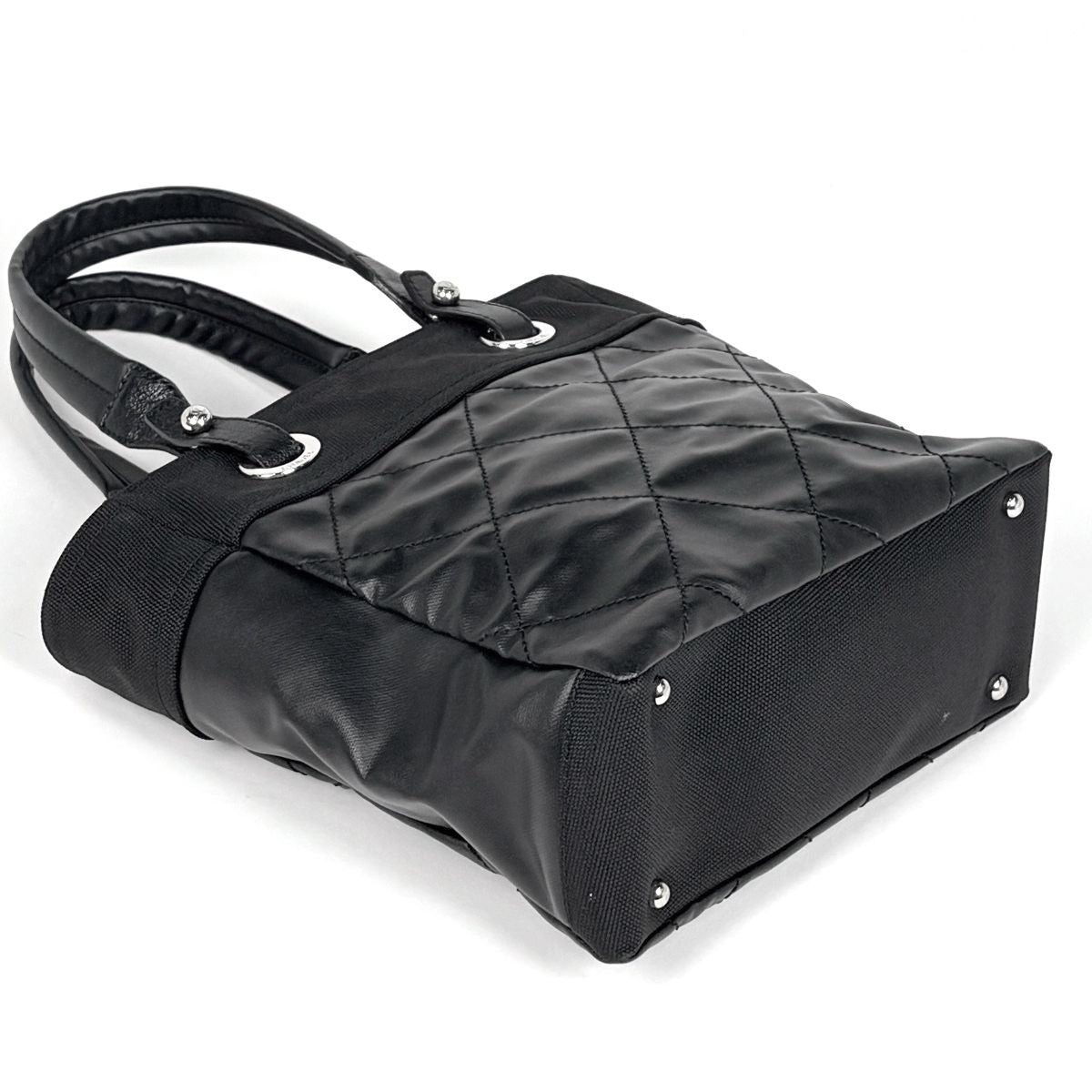 Chanel Paris Biarritz Tote PM CC Logo Black — view 2