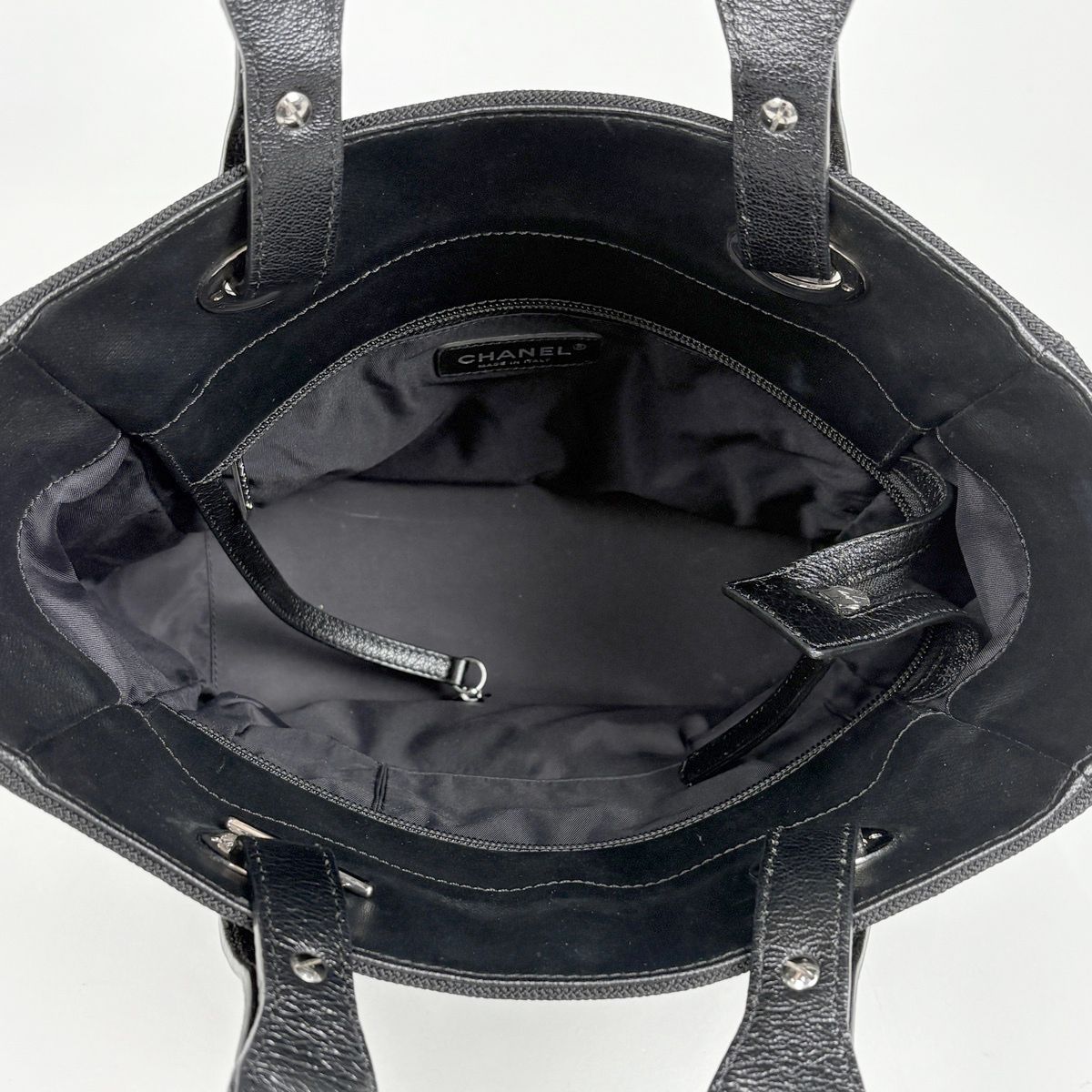Chanel Paris Biarritz Tote PM CC Logo Black — view 7