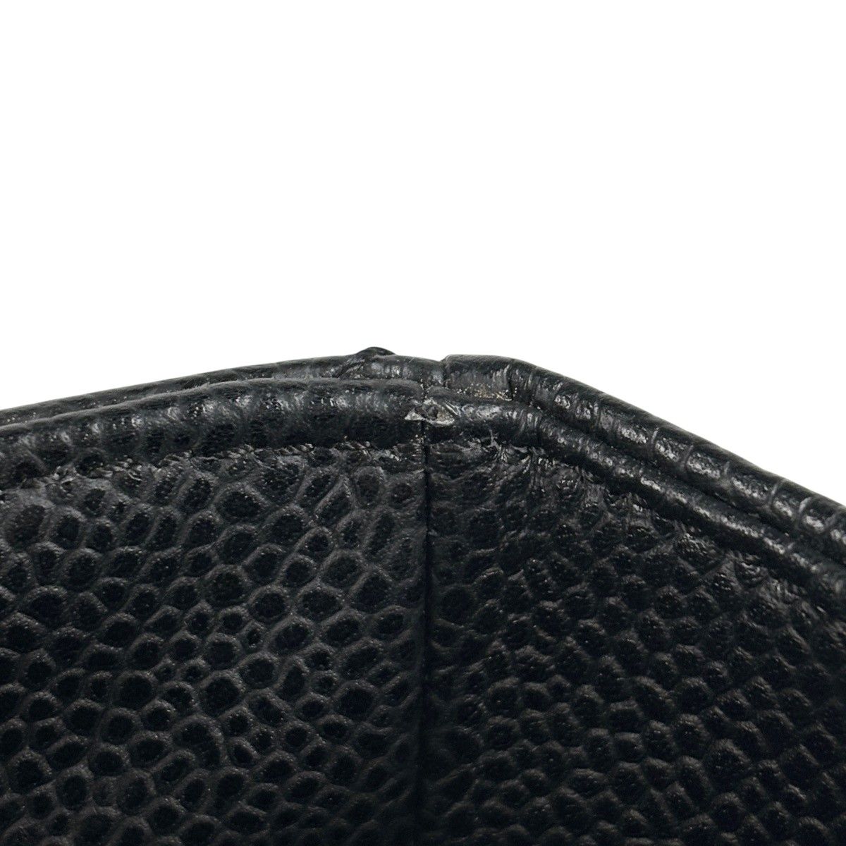 Chanel CC Logo Chain Tote Shoulder Bag Quilted Petite Shopping PST Bag Caviar — view 7