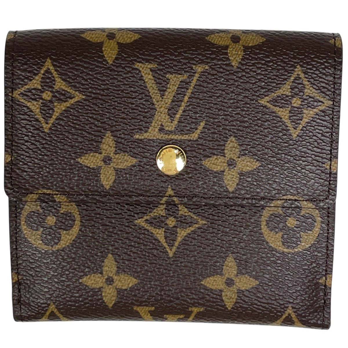 Louis Vuitton Portefeuille Elise Hook Trifold Wallet Monogram Brown