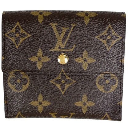 Louis Vuitton Portefeuille Elise Hook Trifold Wallet Monogram Brown