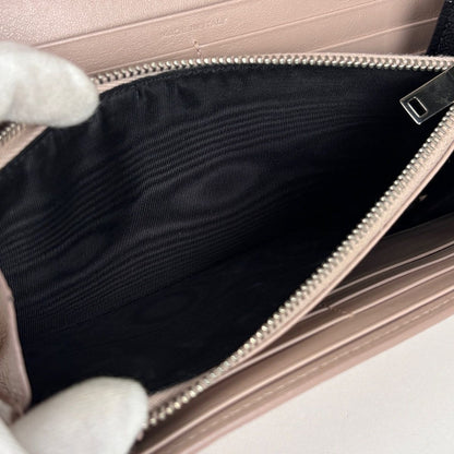 Saint Laurent Logo Bifold Wallet Leather Pink — view 7
