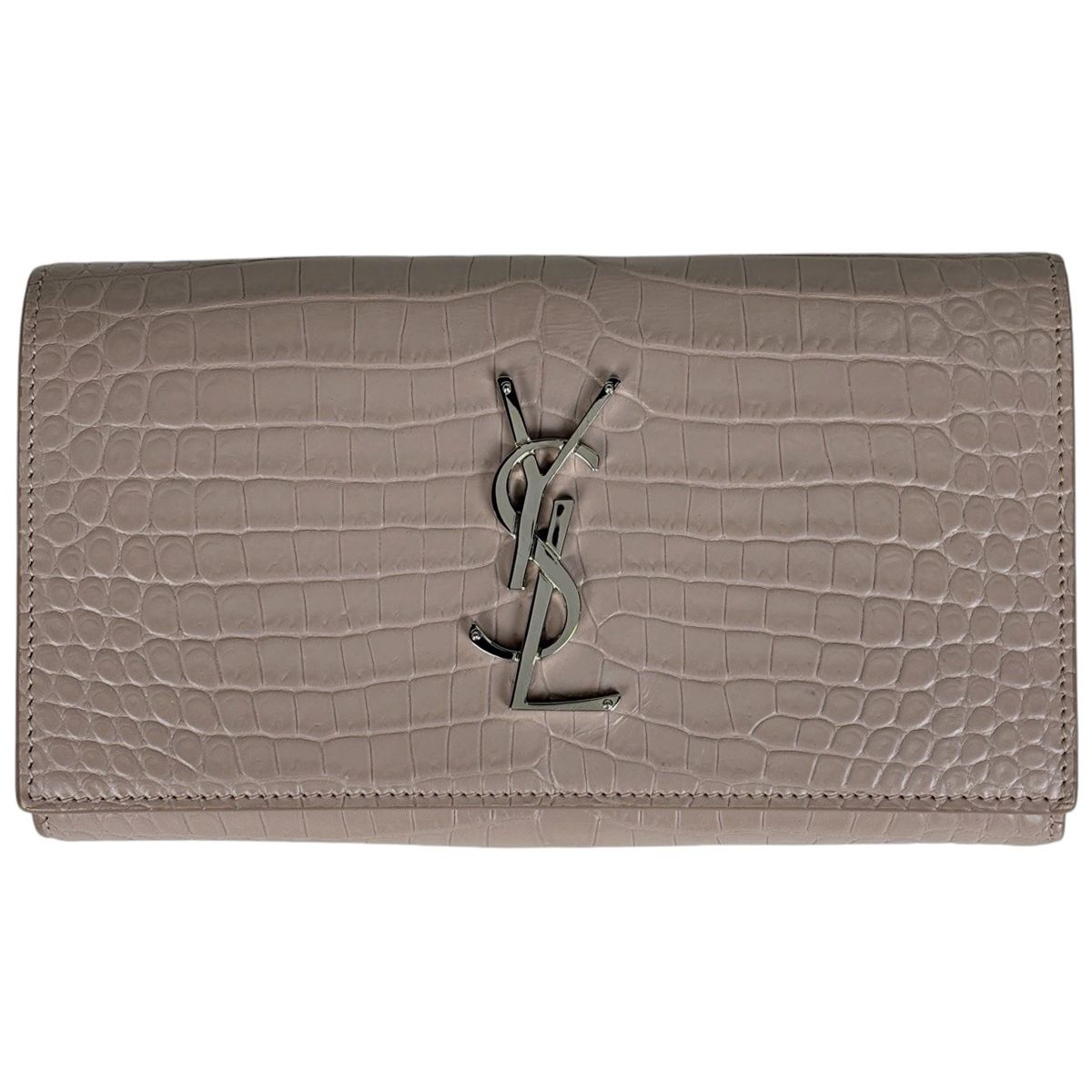 Saint Laurent Logo Bifold Wallet Leather Pink