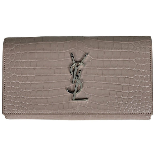 Saint Laurent Logo Bifold Wallet Leather Pink