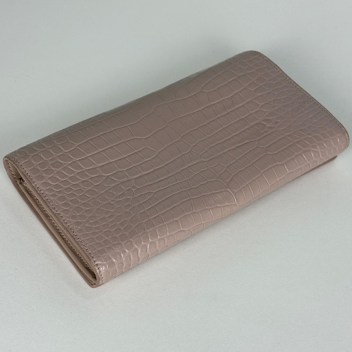 Saint Laurent Logo Bifold Wallet Leather Pink — view 2