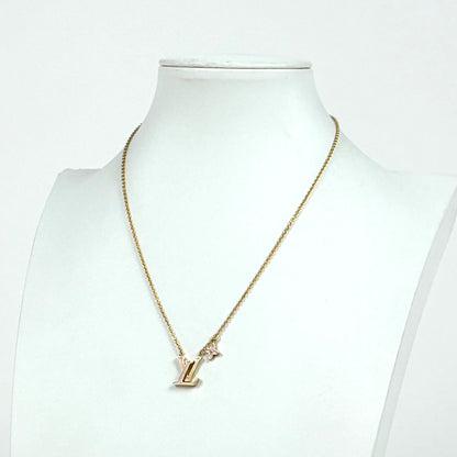 Louis Vuitton Necklace LV Iconic Enamel Logo Gold Plated Pink — view 4