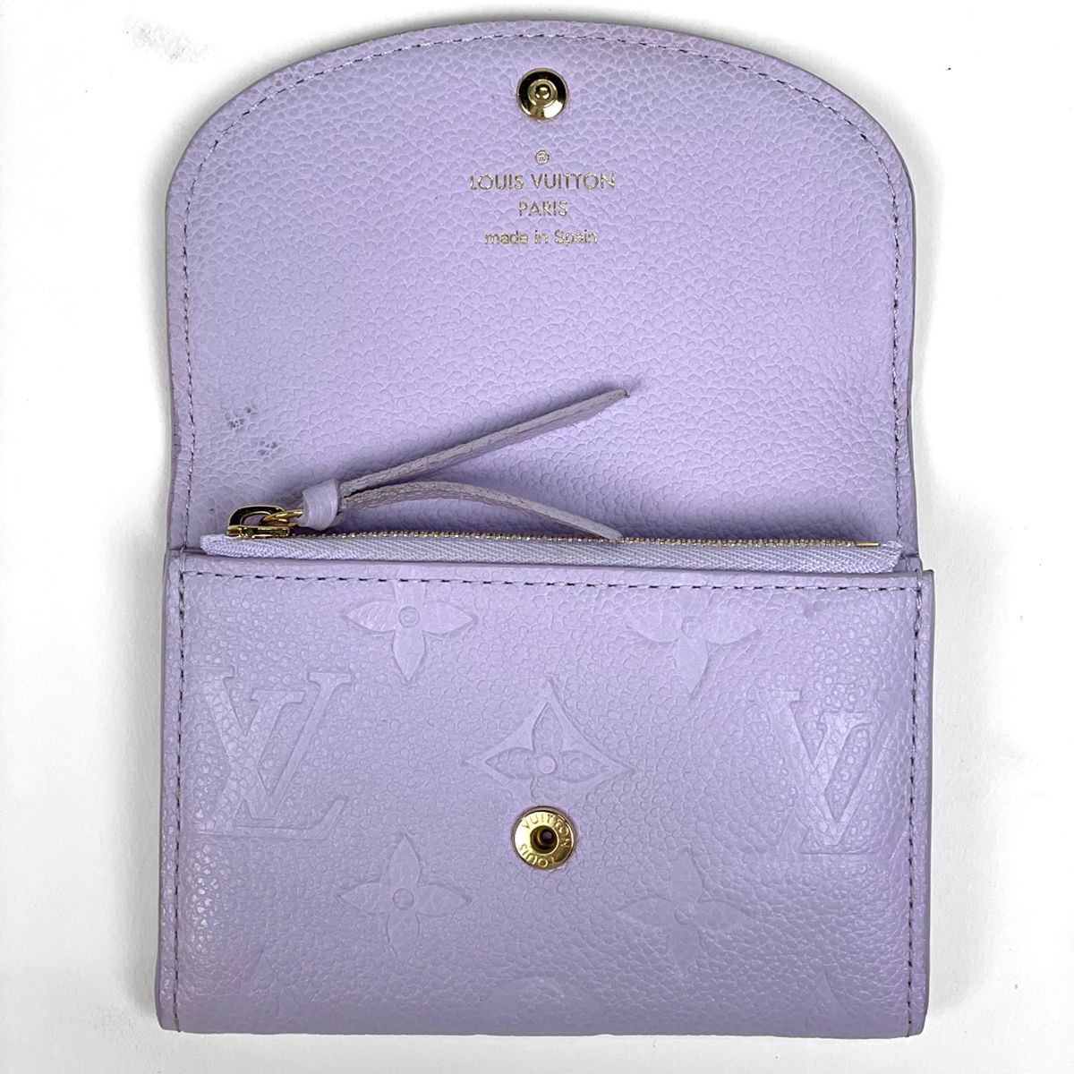Louis Vuitton Porte-Monnaie Rosalie Card Case Coin Monogram Empreinte Lilac — view 8
