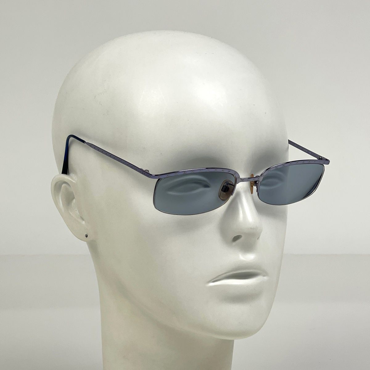 Chanel CC Logo Sunglasses Eyewear Metal Blue — view 5