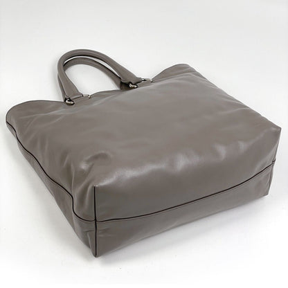 Prada Logo Handbag 2-Way Leather Gray — view 2