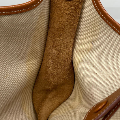 Hermes Evelyne 1 GM Perforated Logo Shoulder Bag Toile Ash Natural Brown — view 8