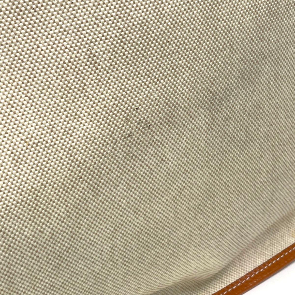 Hermes Evelyne 1 GM Perforated Logo Shoulder Bag Toile Ash Natural Brown — view 4
