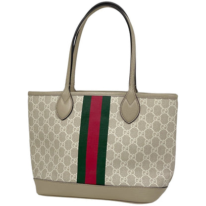 Gucci Ophidia Small Tote Sherry Line Web GG Supreme Beige