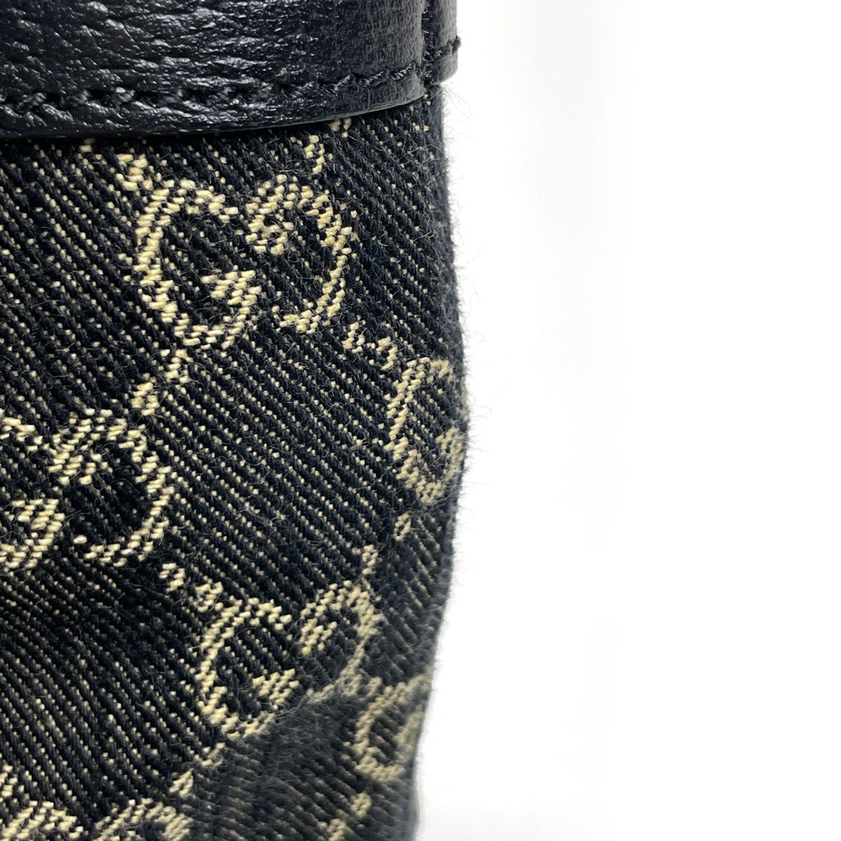 Gucci GG Pattern Tote Denim Black — view 4
