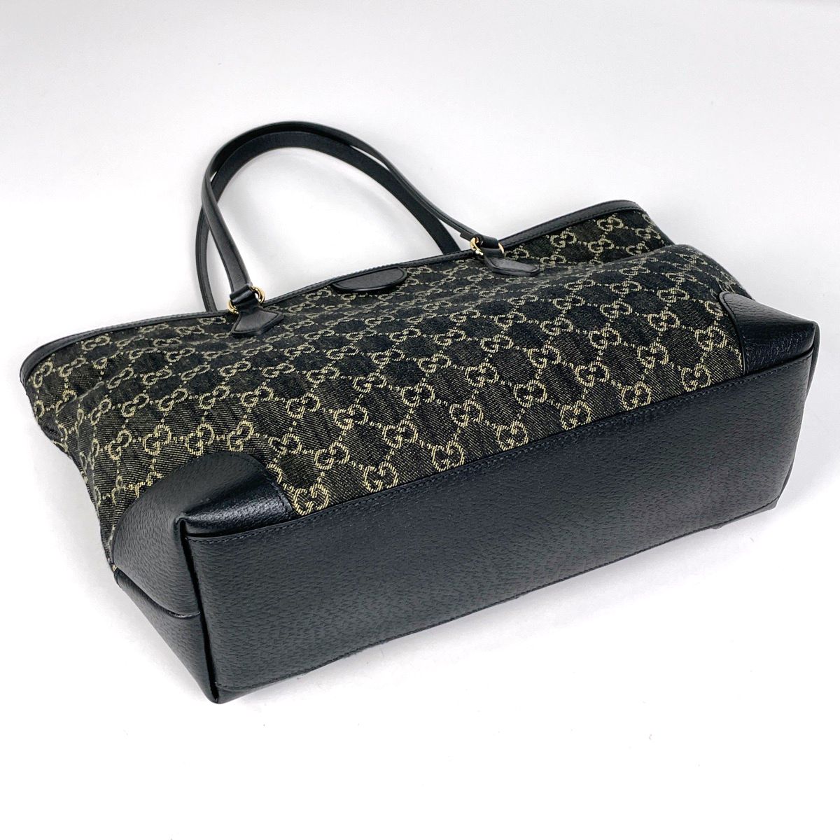 Gucci GG Pattern Tote Denim Black — view 2