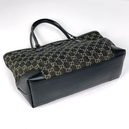 Gucci GG Pattern Tote Denim Black — view 2