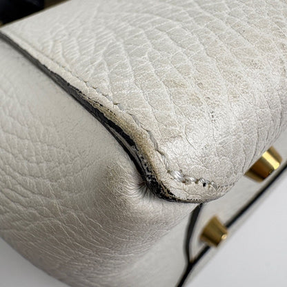 Celine Belt Bag Mini 2-Way Leather White Navy — view 4