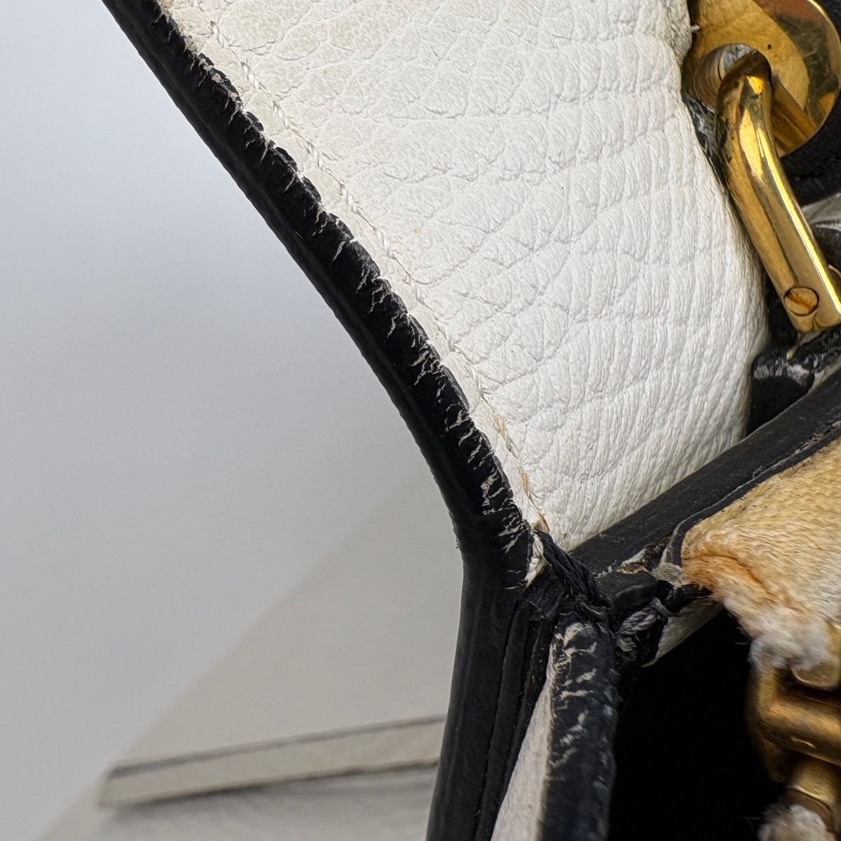 Celine Belt Bag Mini 2-Way Leather White Navy — view 8