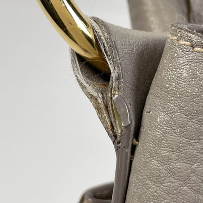 Prada Logo Shoulder Bag Leather Gray — view 6