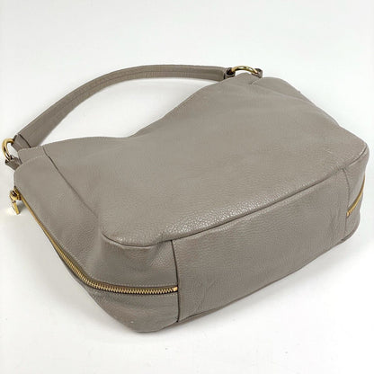 Prada Logo Shoulder Bag Leather Gray — view 2