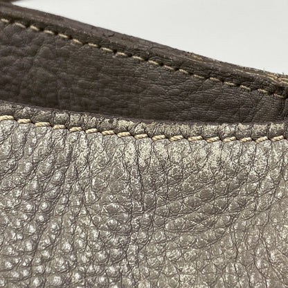 Prada Logo Shoulder Bag Leather Gray — view 4