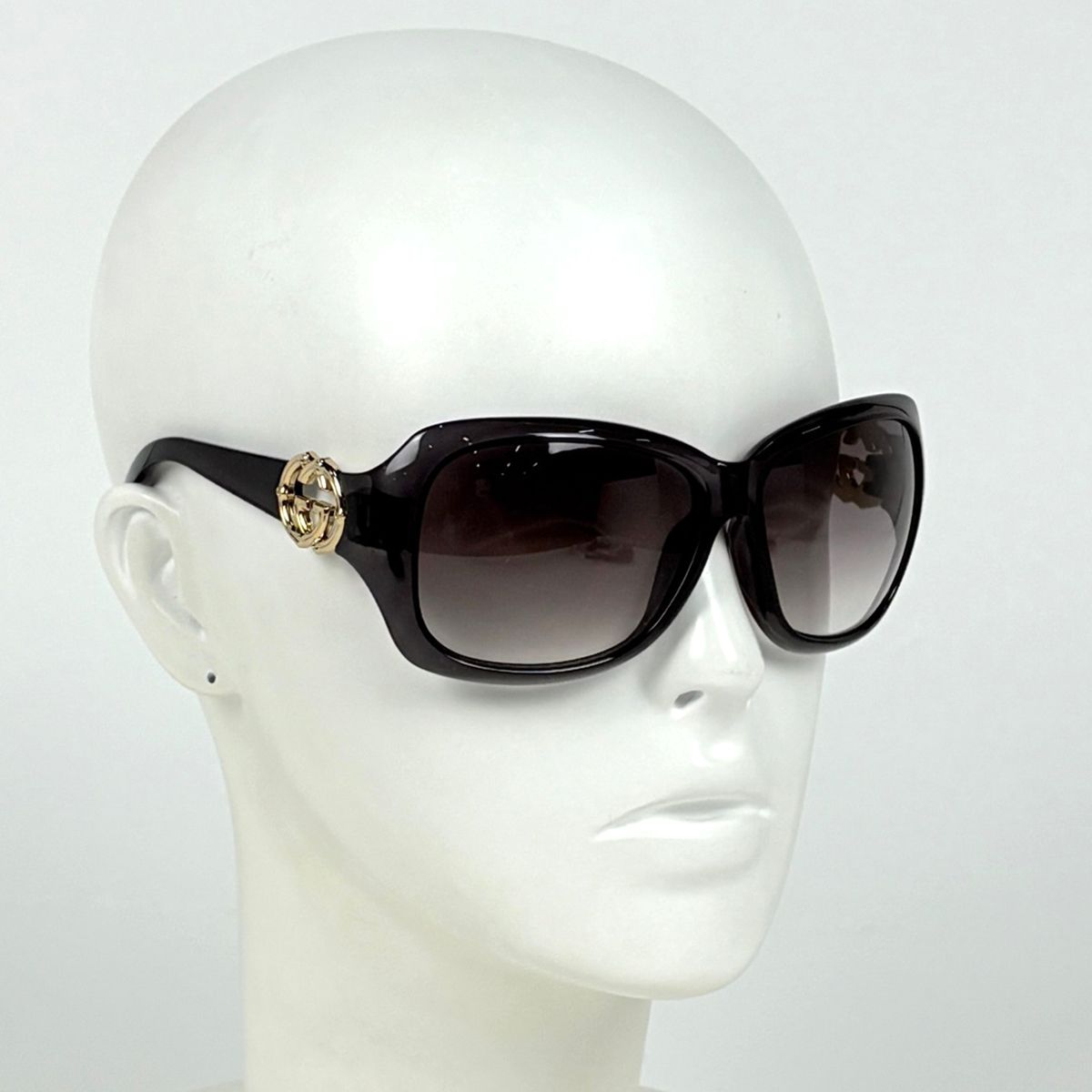 Gucci GG Logo Gradient Sunglasses Eyewear Acetate Black — view 5