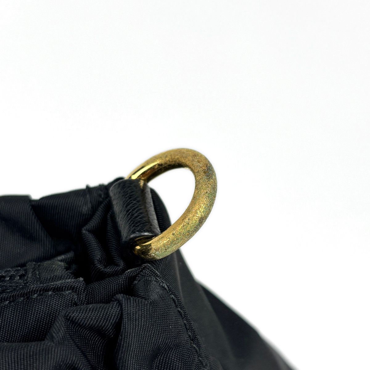 Prada Logo Handbag Ribbon 2-Way Nylon Nero — view 5
