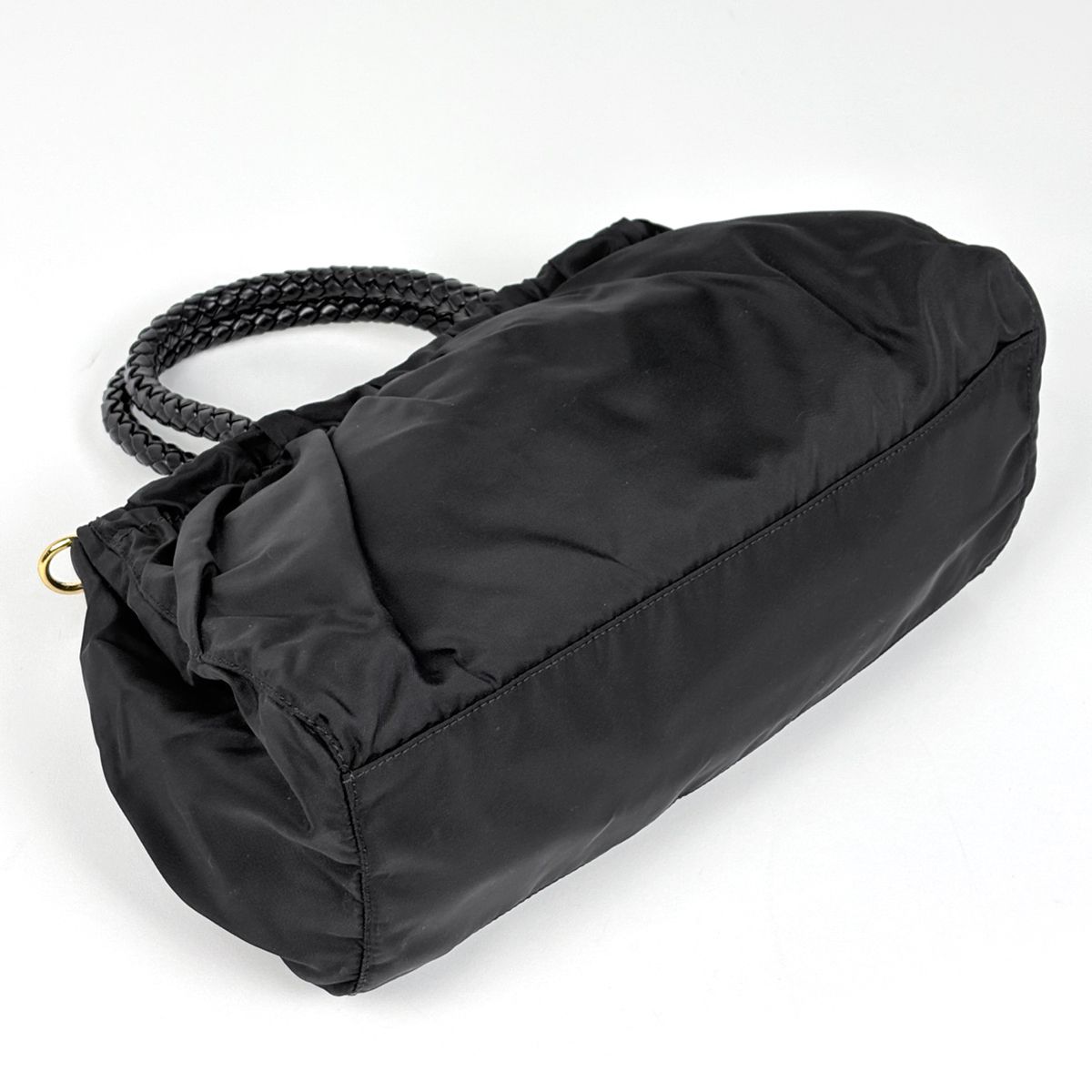 Prada Logo Handbag Ribbon 2-Way Nylon Nero — view 2