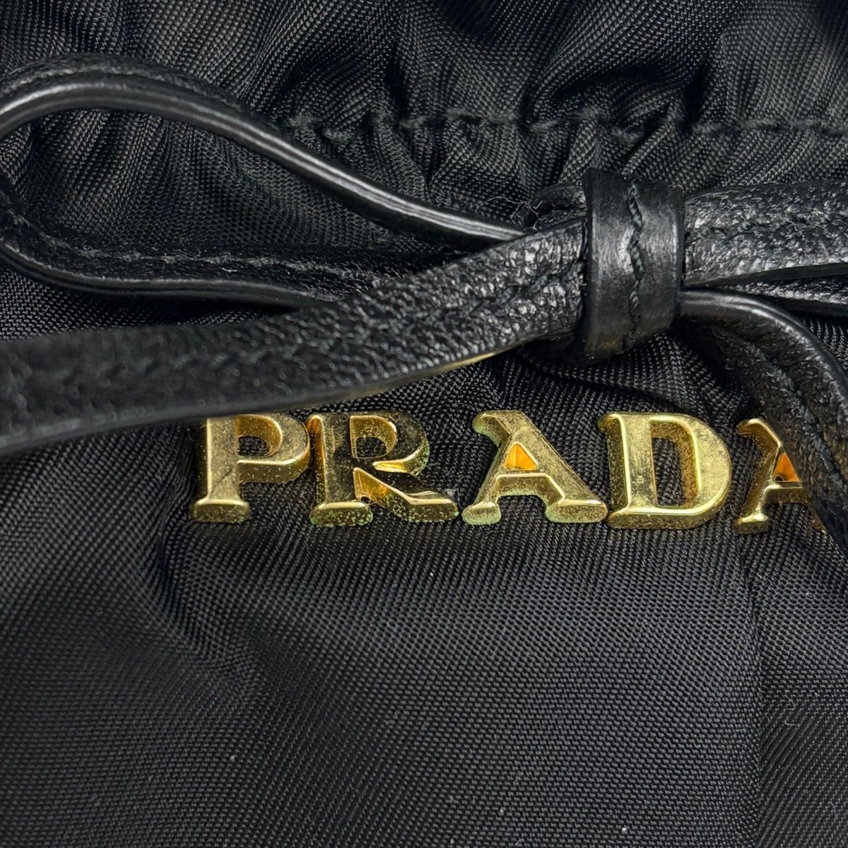 Prada Logo Handbag Ribbon 2-Way Nylon Nero — view 4