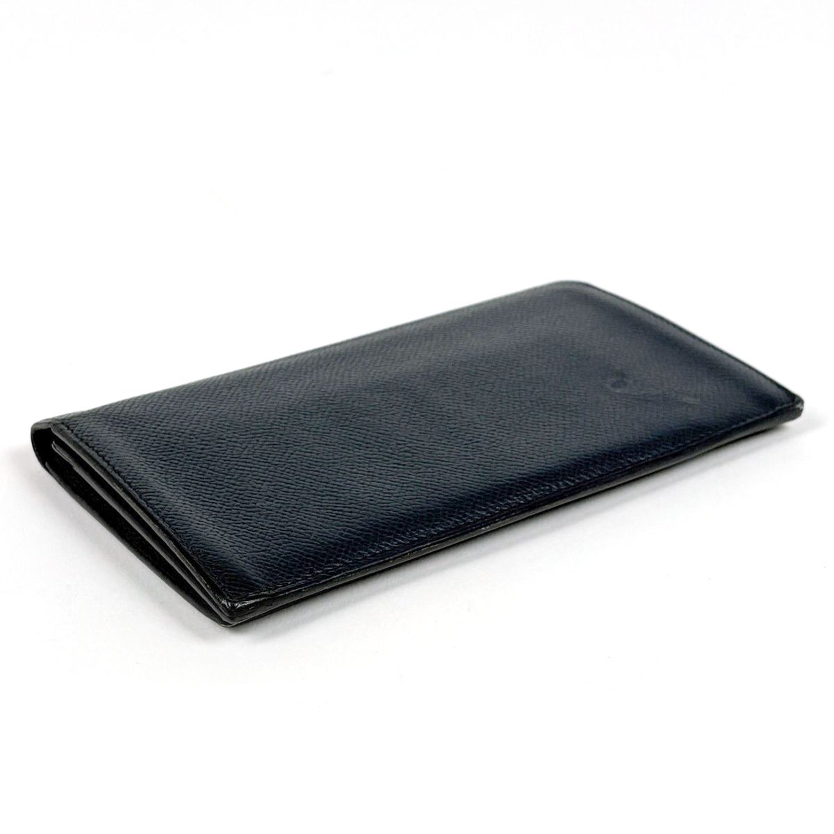 Hermes Citizen Twill Long Silk in Wallet Veau Blue Chien — view 2